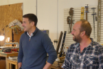 James visiting Mens Shed in Ystradgynlais