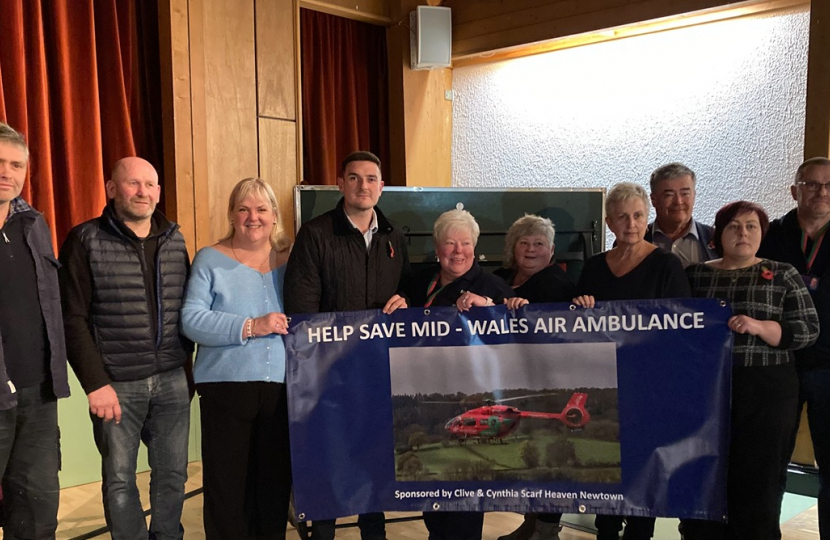 James Evans MS with the Save Wales Air Ambulance Campaign