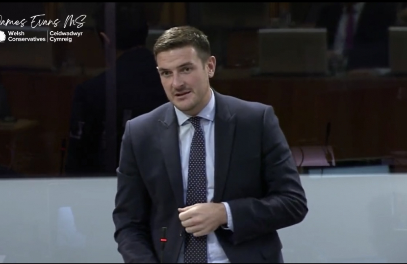 James Evans in the Senedd