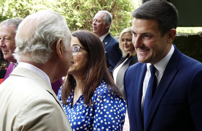 James Evans Greets His Majesty the King