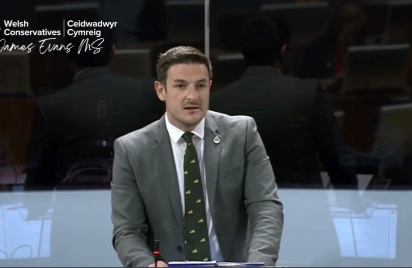 James Evans in the Senedd