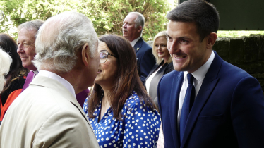 James Evans Greets His Majesty the King